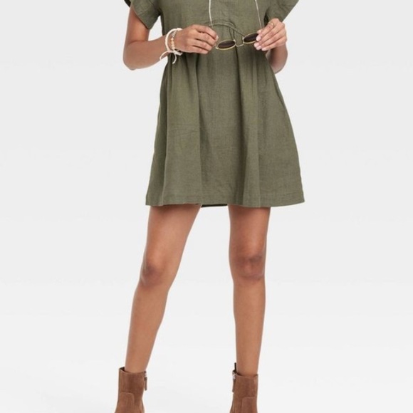 Universal thread linen blend mini dress Small - Picture 2 of 9